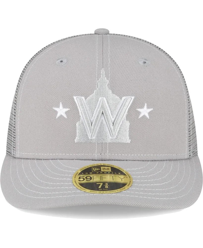 Men's New Era Gray Washington Nationals 2023 On-Field Batting Practice Low Profile 59FIFTY Fitted Hat