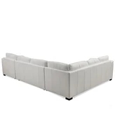 Closeout! Arond 144" 3-Pc. Leather Sectional with Chaise, Created for Macy's