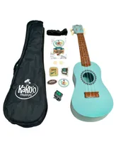 KaKo'o Music Seafoam Green Wooden Ukulele Set