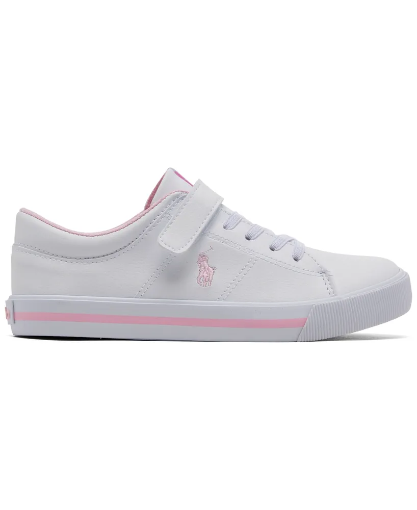 Polo Ralph Lauren Little Girls Elmwood Adjustable Strap Closure Casual Sneakers from Finish Line