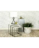 Coaster Home Furnishings 3 Piece Marble Top Nesting Table
