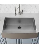 Kraus Standart Pro in. 16 Gauge Single Bowl Stainless Steel Farmhouse Kitchen Sink