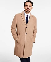 Tommy Hilfiger Men's Addison Wool-Blend Trim Fit Overcoat