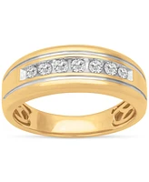 Men's Diamond Channel-Set Band (1/3 ct. t.w.) 10k Gold