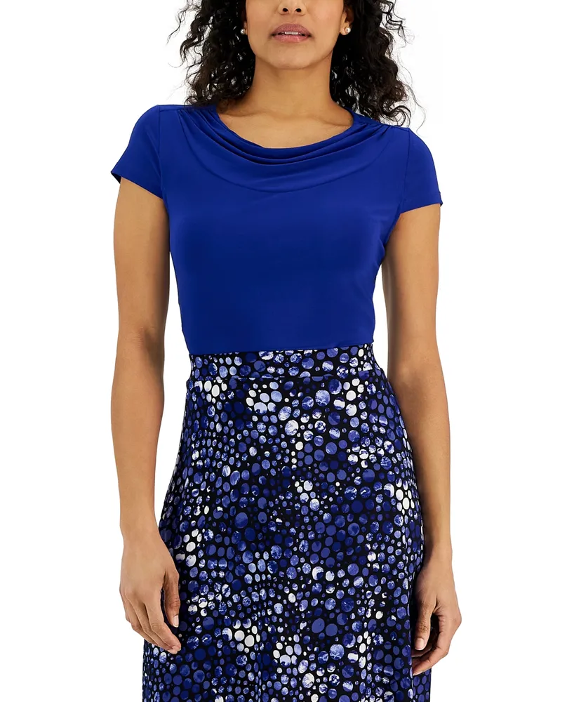 Kasper Women's Cowlneck Blouse