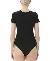 kimi + kai Women's Crew Neck Basic Bodysuit Top