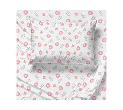 Saturday Park Cutout Floral 100% Organic Cotton Full Sheet Set