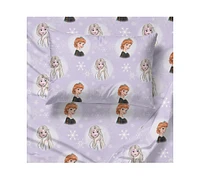 Saturday Park Disney Frozen Watercolor 100% Organic Cotton Queen Sheet Set