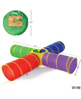 Play22usa 4-Way Play Tunnel For Kids To Crawl Through 8 Feet