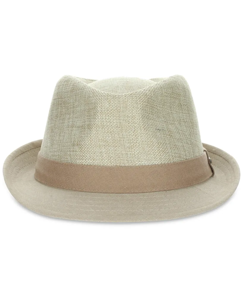 Dorfman Pacific Men's Reeded Fabric Fedora Hat