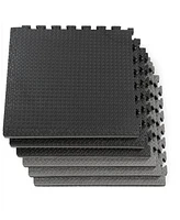 Xspec 1" Extra Thick Reversible Eva Foam Gym Mats 12 pcs 48 Sq Ft