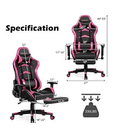 Massage Gaming Chair Reclining Swivel Racing Office