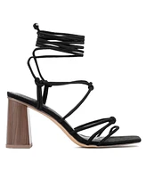 New York & Company Bailey Women's Wooden Block Heel Sandals