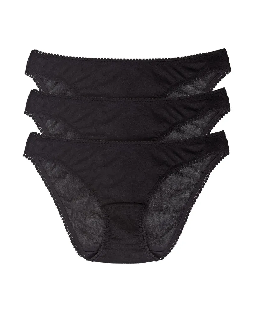 Cabana Cotton Hip G Thong Underwear - Black – On Gossamer