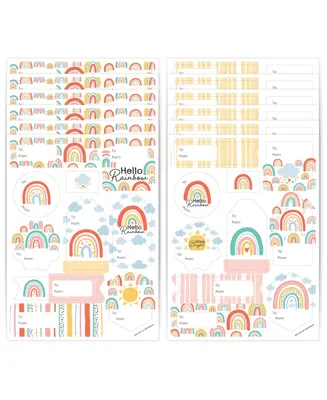 Hello Rainbow Assorted Boho To & From Stickers 12 Sheets 120 Stickers - Assorted Pre