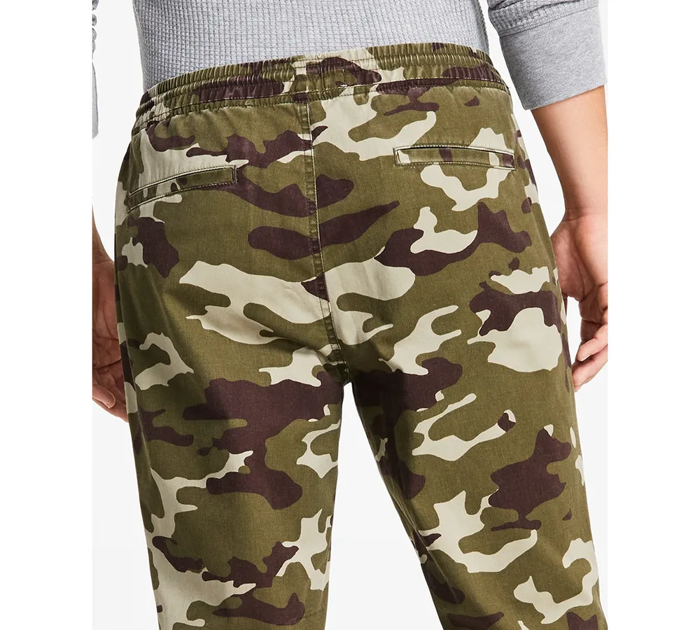 Sun + Stone Men's Articulated Camo Jogger Pants, Created for Macy's