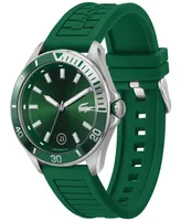 Lacoste Men's Tiebreaker Green Silicone Strap Watch 43mm