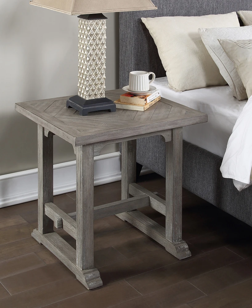 Steve Silver Whitford 24" Distressed Wood End Table