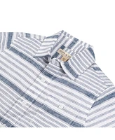 Hope & Henry Boys Linen Short Sleeve Button Down Shirt