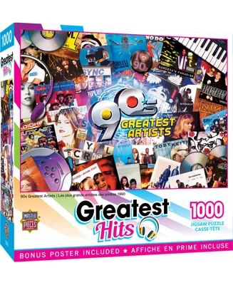 Masterpieces Greatest Hits - 90's Artists 1000 Piece Jigsaw Puzzle
