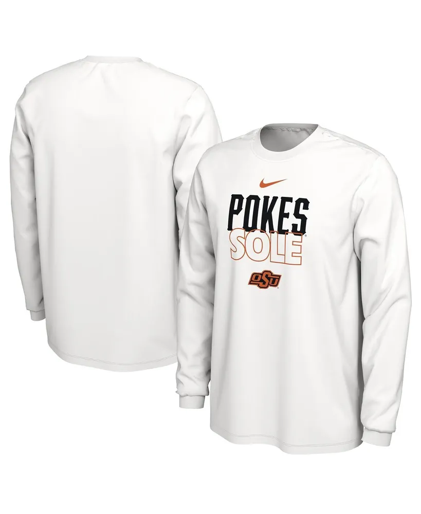 Men's Nike White Oklahoma State Cowboys On Court Long Sleeve T-shirt