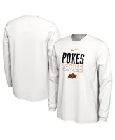 Men's Nike White Oklahoma State Cowboys On Court Long Sleeve T-shirt