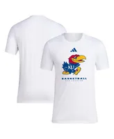 Men's adidas White Kansas Jayhawks On Court Fresh T-shirt