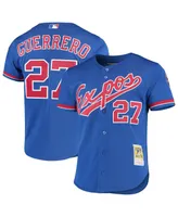 Men's Mitchell & Ness Vladimir Guerrero Royal Montreal Expos Cooperstown Collection Mesh Batting Practice Button-Up Jersey