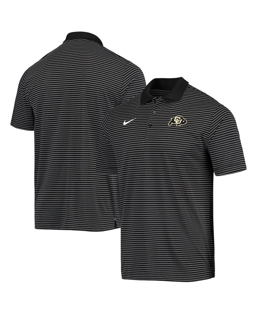 Men's Nike Black Colorado Buffaloes Stadium Stripe Primary Logo Performance Polo Shirt