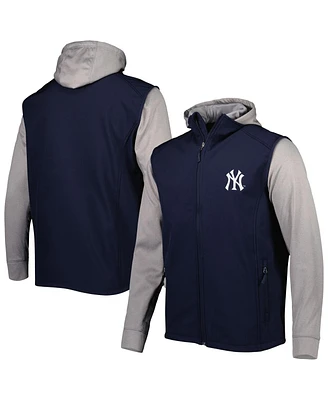 Men's Dunbrooke Navy, Heather Gray New York Yankees Alpha Full-Zip Jacket