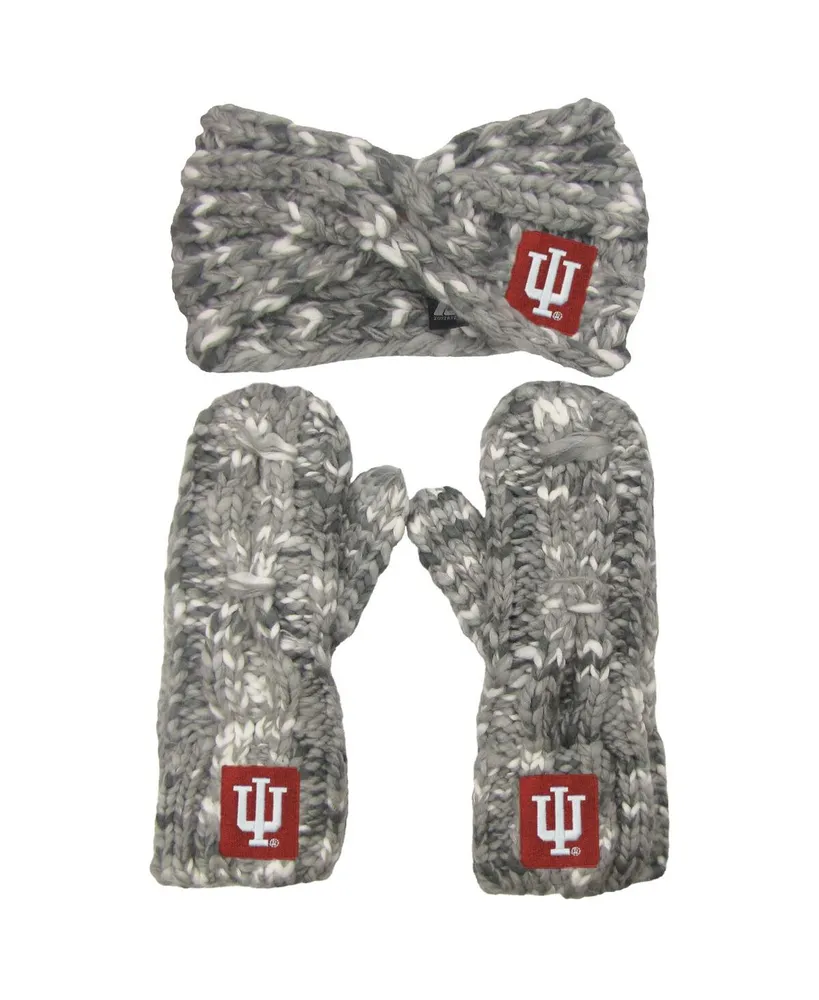 Women's ZooZatz Indiana Hoosiers Logo Marled Headband and Mitten Set