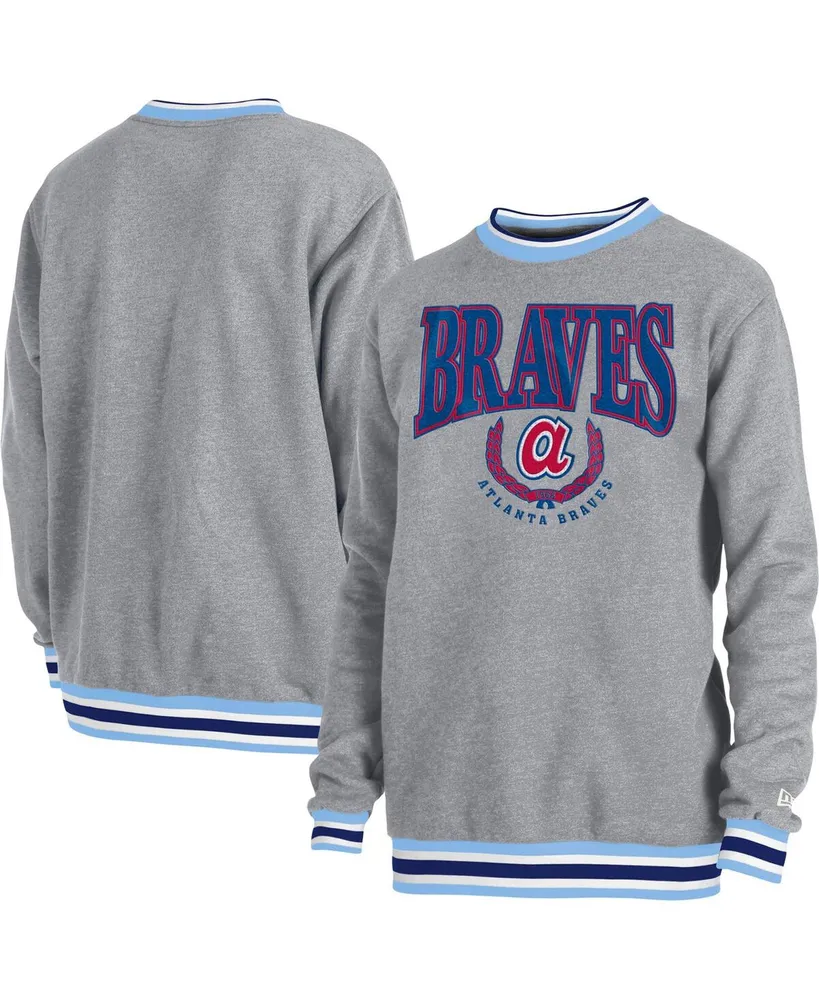 Atlanta Braves Heather Gray Fanatics Branded Simplicity Pullover Sweatshirt