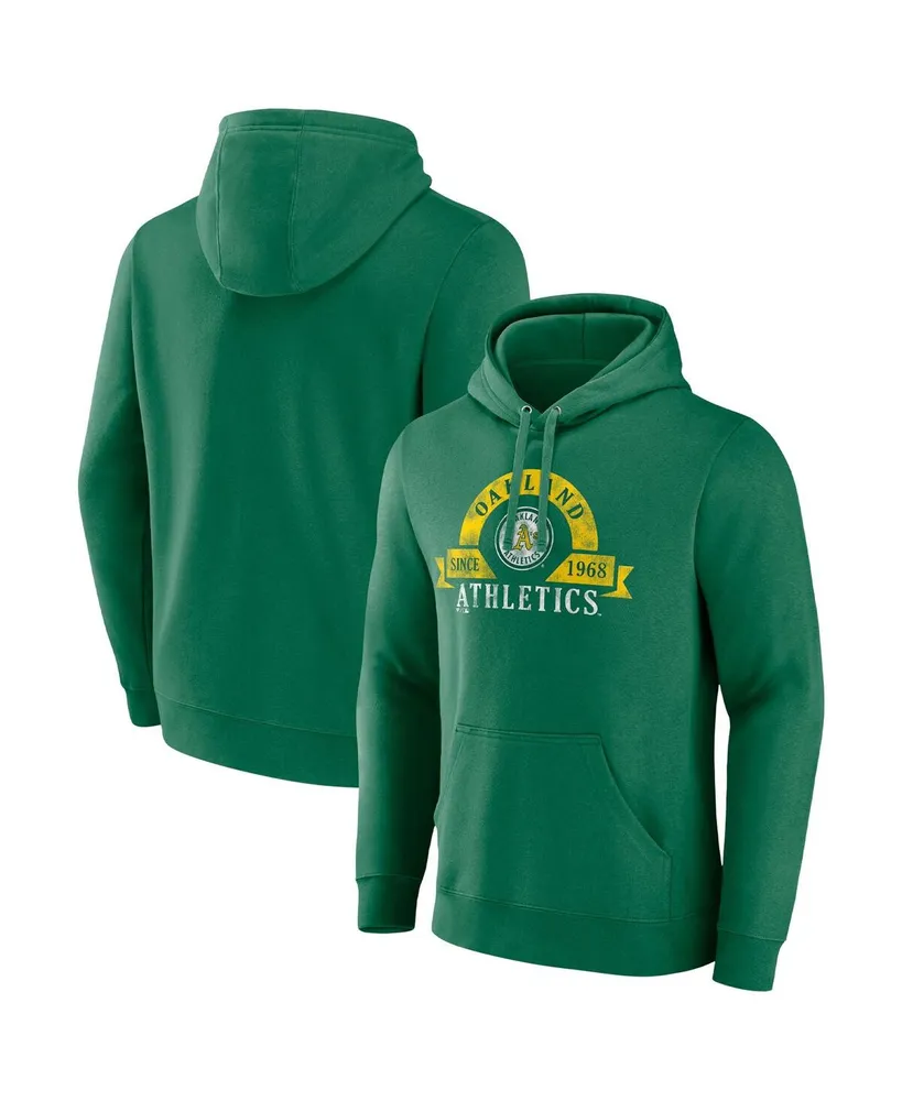 Men's Majestic Kelly Green Oakland Athletics Alternate Utility Pullover Hoodie