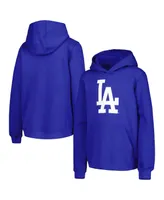 Big Boys and Girls Royal Los Angeles Dodgers Team Primary Logo Pullover Hoodie