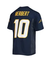 Big Boys and Girls Justin Herbert Navy Los Angeles Chargers Replica Player Jersey