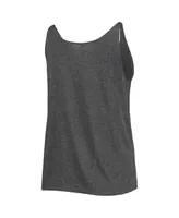 Women's Soft As A Grape Heathered Charcoal Oakland Athletics Slouchy Tank Top