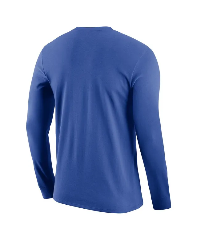 Seattle Seahawks Nike Throwback Heavy Brushed Waffle Long Sleeve Top - Royal