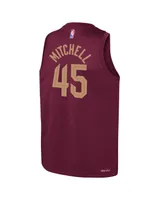 Big Boys and Girls Nike Donovan Mitchell Wine Cleveland Cavaliers 2022/23 Swingman Jersey - Icon Edition