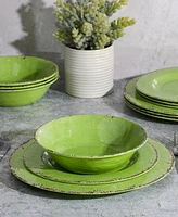 Laurie Gates by Gibson Mauna Ice Melamine Dinnerware 12 Piece Set, Service for 4