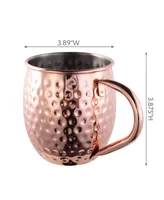 Mega Casa Megacasa 4 piece set of 16oz. Copper Moscow Mule Mugs