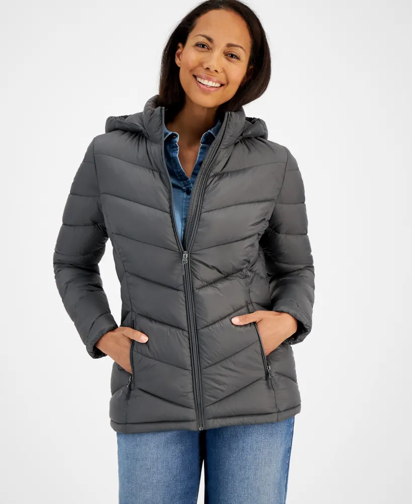 Charter Club Women's Packable Hooded Puffer Coat, Created for Macy's