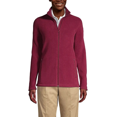 Lands' End Women's Full-Zip Mid-Weight Fleece Jacket