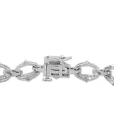 Diamond Oval Link Bracelet (2 ct. t.w.) in 10k White Gold