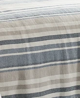 Eddie Bauer Herringbone Stripe Cotton Reversible Blanket, King