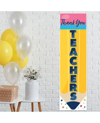 Thank You Teachers Teacher Appreciation Front Door Decoration Vertical Banner