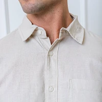 Hope & Henry Men's Long Sleeve Linen Shirt