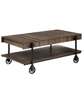 Furniture of America Luther 18" Steel Rectangle Coffee Table