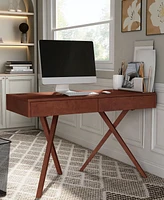 Furniture of America Myles 30" Solid Wood Computer Desk with Universal Serial Bus and Storage