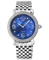 GV2 by Gevril Women's Ravenna Swiss Quartz Silver-Tone Stainless Steel Watch 37mm