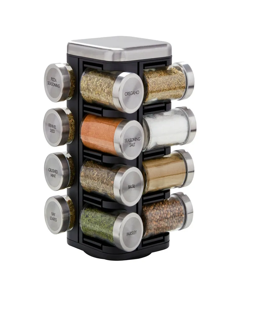 KitchenAid 16 Jar Plaza Spice Rack, Stainless steel